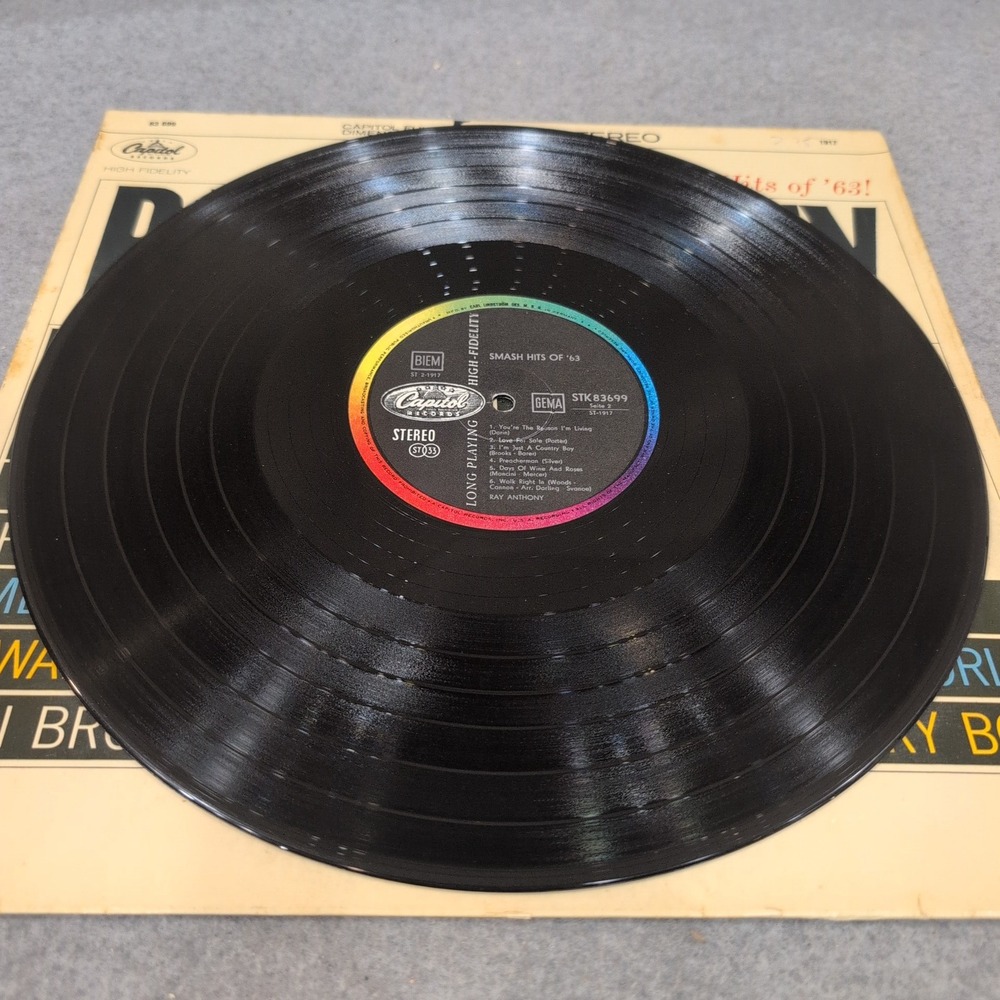 Ray Anthony Smash Hits of '63 Vinyl LP Capitol STK 83699 German Import Jazz Pop - Picture 3 of 6
